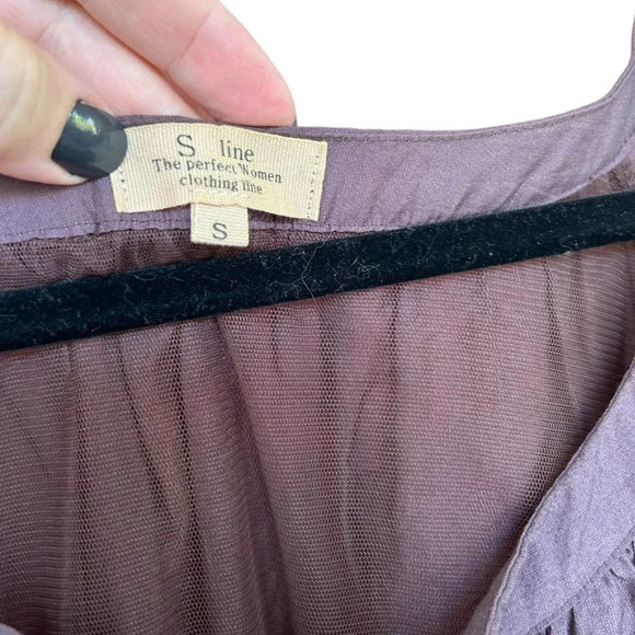 A Line Women's Brown Mini Sack Dress Cinched Bottom Size Small - Picture 5 of 9